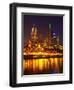 Yarra River, Flinders Street Station and CBD, Melbourne, Victoria, Australia-David Wall-Framed Photographic Print