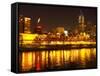 Yarra River, Flinders Street Station and CBD, Melbourne, Victoria, Australia-David Wall-Framed Stretched Canvas