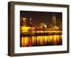 Yarra River, Flinders Street Station and CBD, Melbourne, Victoria, Australia-David Wall-Framed Photographic Print