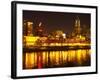 Yarra River, Flinders Street Station and CBD, Melbourne, Victoria, Australia-David Wall-Framed Photographic Print