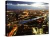Yarra River from Rialto Towers, Melbourne, Victoria, Australia-David Wall-Stretched Canvas