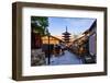 Yasaka Pagoda and Sannen Zaka Street in the Morning, Kyoto, Japan-Krunja-Framed Photographic Print