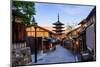 Yasaka Pagoda and Sannen Zaka Street in the Morning, Kyoto, Japan-Krunja-Mounted Photographic Print