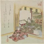 Komatsu Shigemori from the Tales of Heike, C. 1820-Yashima Gakutei-Giclee Print