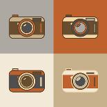 Flat Retro Camera Icons-YasnaTen-Art Print