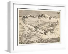 Yatsugatake in Shinano Province, 1834-35-Katsushika Hokusai-Framed Giclee Print