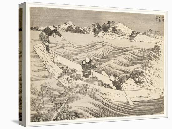 Yatsugatake in Shinano Province, 1834-35-Katsushika Hokusai-Stretched Canvas