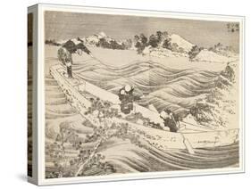 Yatsugatake in Shinano Province, 1834-35-Katsushika Hokusai-Stretched Canvas