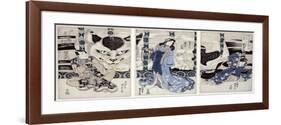 Yatsuhashi at Okasaki, Tokaido Gojusan Eki No Uchi, The 53 Stations of Tokaido, c.1835-Utagawa Kunisada-Framed Premium Giclee Print
