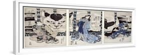 Yatsuhashi at Okasaki, Tokaido Gojusan Eki No Uchi, The 53 Stations of Tokaido, c.1835-Utagawa Kunisada-Framed Premium Giclee Print