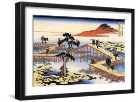 Yatsuhashi in Mikawa Province, C1835-Katsushika Hokusai-Framed Giclee Print