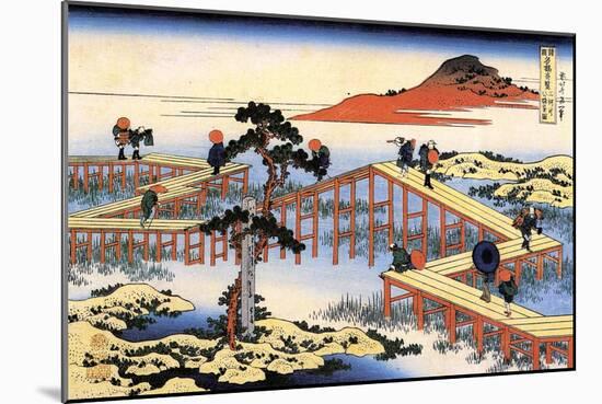 Yatsuhashi in Mikawa Province, C1835-Katsushika Hokusai-Mounted Giclee Print