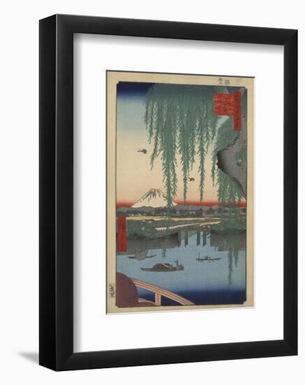 Yatsumi no Hashi (Yatsumi Bridge), 1856-Ando Hiroshige-Framed Giclee Print