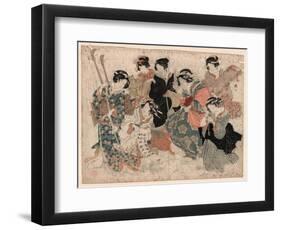 Yatsushi Chikurin No Shichikenjin Sono Yon?-Kubo Shunman-Framed Giclee Print