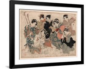 Yatsushi Chikurin No Shichikenjin Sono Yon?-Kubo Shunman-Framed Giclee Print