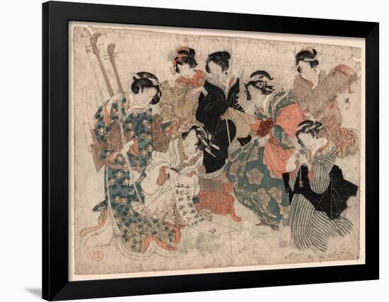 Yatsushi Chikurin No Shichikenjin Sono Yon?-Kubo Shunman-Framed Giclee Print