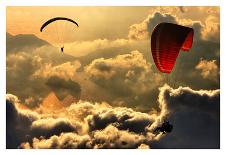 Paragliding 2-Yavuz Sariyildiz-Framed Art Print