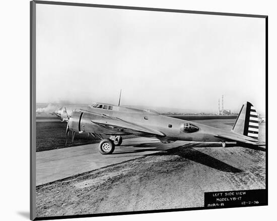 YB-17 Flying Fortress Prototype-null-Mounted Art Print