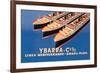 Ybarra and Company Mediterranean-Brazil-Plata Cruise Line-Flos-Framed Art Print