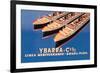 Ybarra and Company Mediterranean-Brazil-Plata Cruise Line-Flos-Framed Art Print