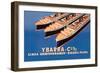 Ybarra and Company Mediterranean-Brazil-Plata Cruise Line-Flos-Framed Art Print