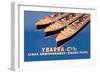 Ybarra and Company Mediterranean-Brazil-Plata Cruise Line-Flos-Framed Art Print