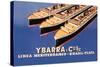 Ybarra and Company Mediterranean-Brazil-Plata Cruise Line-Flos-Stretched Canvas