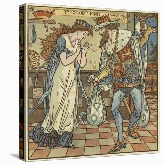 Ye Good King Arthur-Walter Crane-Stretched Canvas