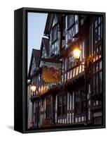 Ye Old Bullring Tavern Public House Dating from 14th Century, at Night, Ludlow, Shropshire, England-Nick Servian-Framed Stretched Canvas