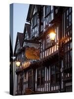 Ye Old Bullring Tavern Public House Dating from 14th Century, at Night, Ludlow, Shropshire, England-Nick Servian-Stretched Canvas