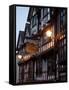 Ye Old Bullring Tavern Public House Dating from 14th Century, at Night, Ludlow, Shropshire, England-Nick Servian-Framed Stretched Canvas