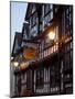 Ye Old Bullring Tavern Public House Dating from 14th Century, at Night, Ludlow, Shropshire, England-Nick Servian-Mounted Photographic Print