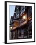 Ye Old Bullring Tavern Public House Dating from 14th Century, at Night, Ludlow, Shropshire, England-Nick Servian-Framed Photographic Print