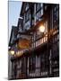 Ye Old Bullring Tavern Public House Dating from 14th Century, at Night, Ludlow, Shropshire, England-Nick Servian-Mounted Photographic Print