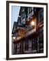 Ye Old Bullring Tavern Public House Dating from 14th Century, at Night, Ludlow, Shropshire, England-Nick Servian-Framed Photographic Print