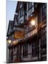 Ye Old Bullring Tavern Public House Dating from 14th Century, at Night, Ludlow, Shropshire, England-Nick Servian-Mounted Photographic Print