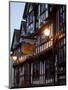 Ye Old Bullring Tavern Public House Dating from 14th Century, at Night, Ludlow, Shropshire, England-Nick Servian-Mounted Premium Photographic Print