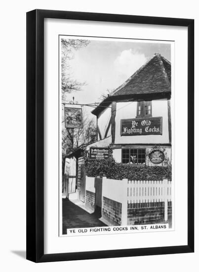 Ye Old Fighting Cocks Inn, St Albans, Hertfordshire, 1937-null-Framed Premium Giclee Print