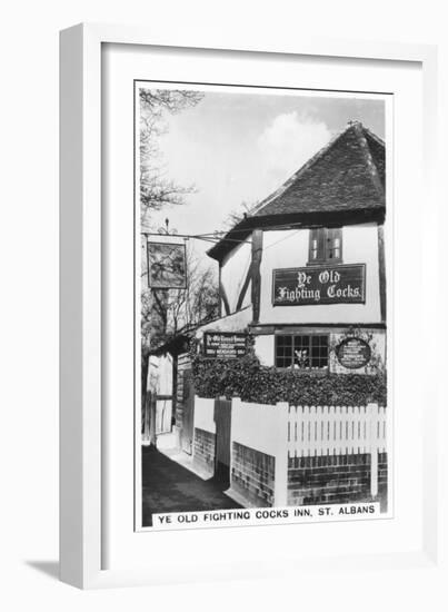 Ye Old Fighting Cocks Inn, St Albans, Hertfordshire, 1937-null-Framed Giclee Print