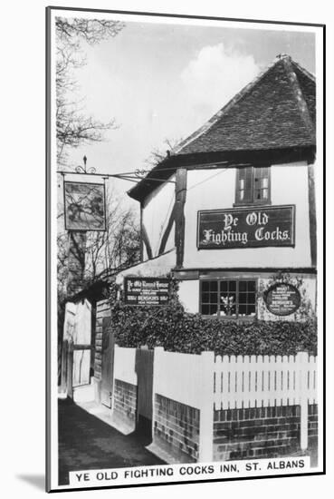 Ye Old Fighting Cocks Inn, St Albans, Hertfordshire, 1937-null-Mounted Giclee Print