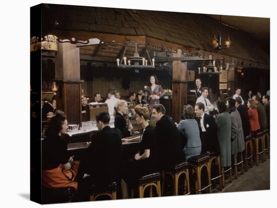 Ye Olde Celler Bar, Chicago, 1945-Wallace Kirkland-Stretched Canvas