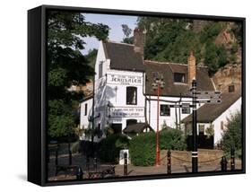 Ye Olde Trip to Jerusalem, the Oldest Inn in England, Nottingham, Nottinghamshire, England-Charles Bowman-Framed Stretched Canvas