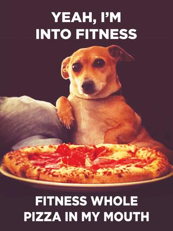 Funny Coffee Mug - "Fitness? More Like Fitness Whole Pizza In My Mouth" - 11 Oz White Ceramic Mug, Dishwasher Safe - View #2