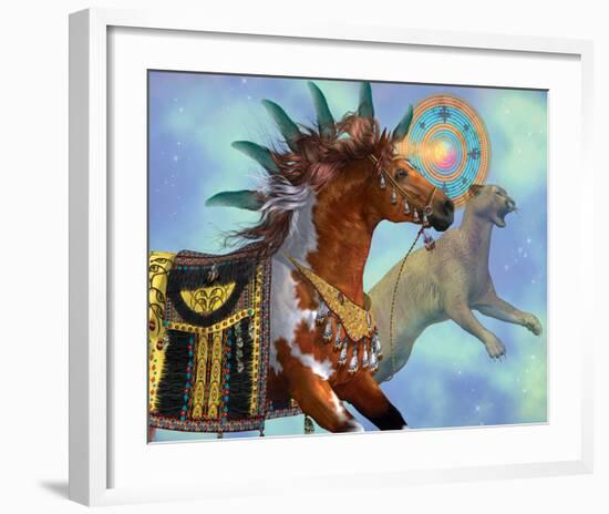 Year of the Cougar Horse-null-Framed Art Print