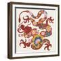 Year of the Dragon Color-Leah York-Framed Art Print