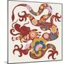 Year of the Dragon Color-Leah York-Mounted Art Print