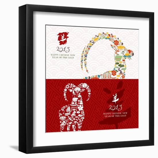 Year of the Goat - 2015 Icons-cienpies-Framed Art Print