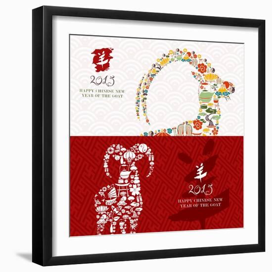 Year of the Goat - 2015 Icons-cienpies-Framed Art Print