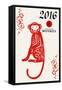 Year of the Monkey - 2016 - Vertical Pattern-Lantern Press-Framed Stretched Canvas