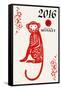 Year of the Monkey - 2016 - Vertical Pattern-Lantern Press-Framed Stretched Canvas